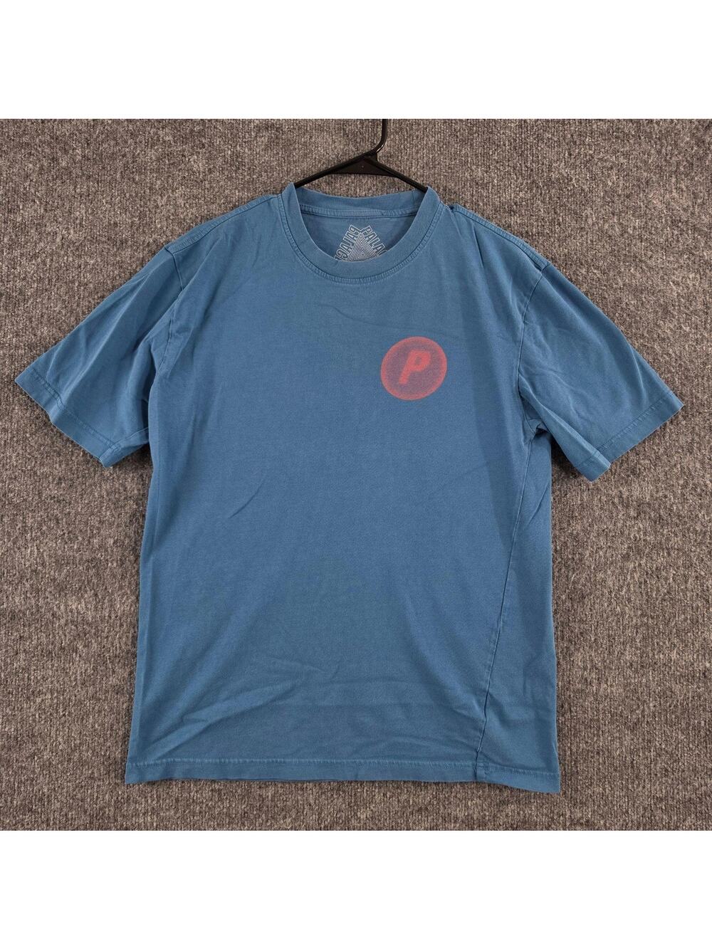 Palace Skateboards Shirt Mens Medium Pircular P Logo Blue Graphic Tee Streetwear